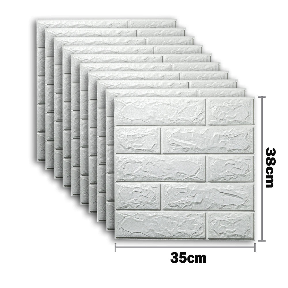 25Pcs 3D Wall Stickers Self Adhesive Wallpaper Panel Home Decor Living Room Bedroom Decoration Bathroom Kitchen House Sticker