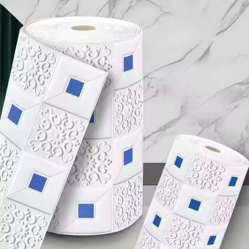 70Cmx2M Meter Foam 3D Wall Stickers Self Adhesive Panel Home Decor Living Room Bedroom House Decoration Bathroom Brick Wallpaper