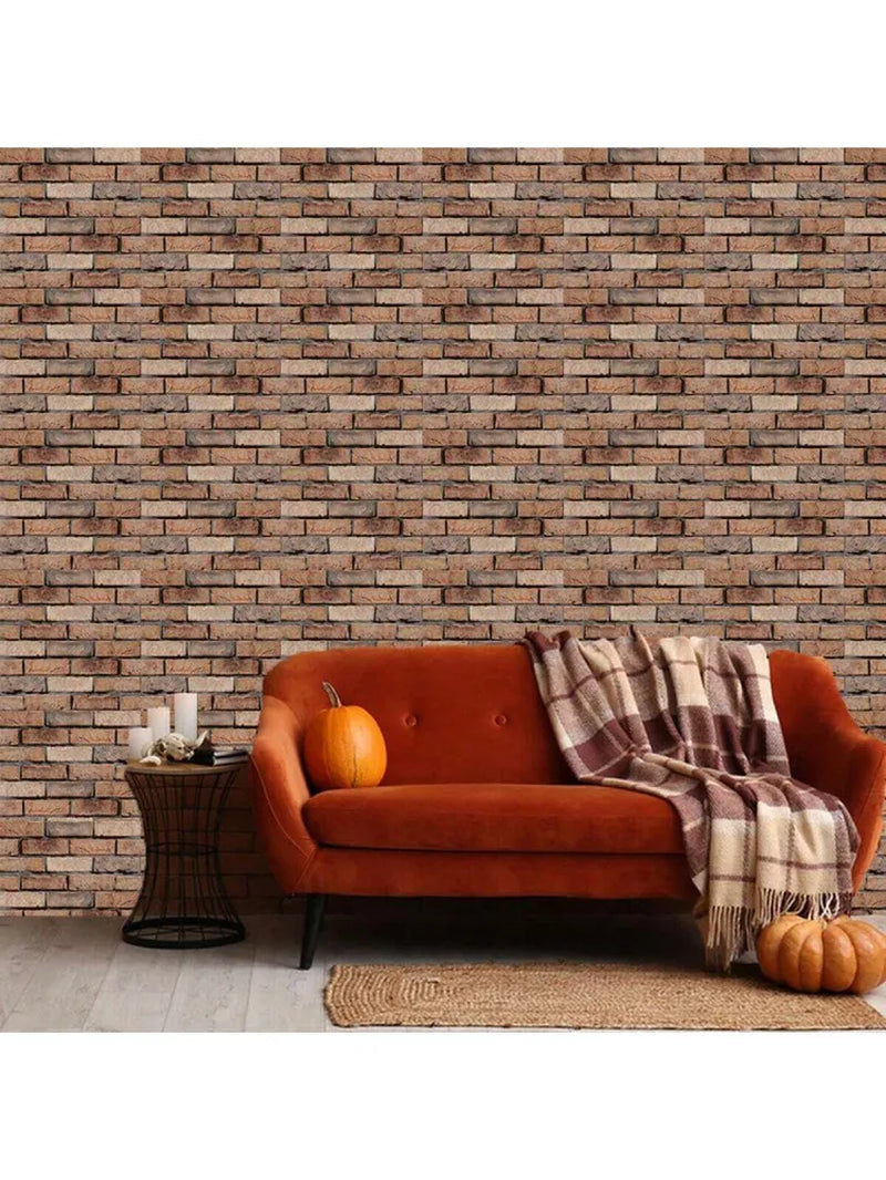 10 Pack 3D Brick Wall Stickers 3D Wall Panels Peel and Stick White Brick Wallpaper PE Foam Self Adhesive Wallpaper Removable and Waterproof Art Wall Tiles for Bedroom Living Room Background Decor