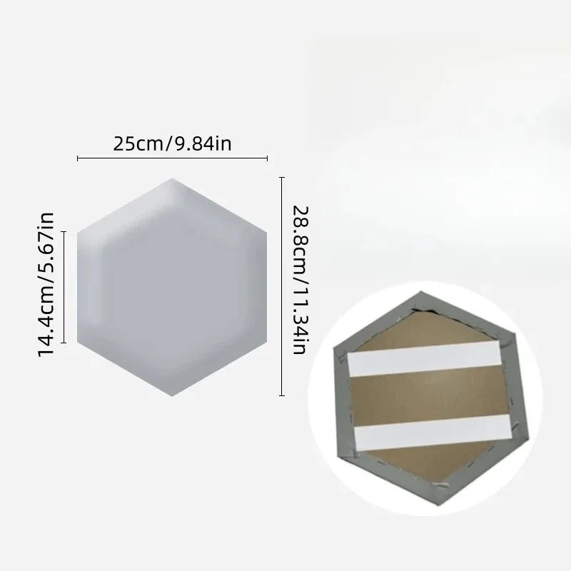 1Pc Hexagonal 3D Wall Stickers Upholstered Wall Panels Anti-Collision Peel and Stick Headboard Self Adhesive Leather Soft Bag